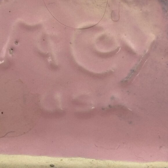 VTG McCoy Pottery Vase Pink Black Speckled Ceramic‎ Mid-Century Modern Signed - Picture 9 of 14